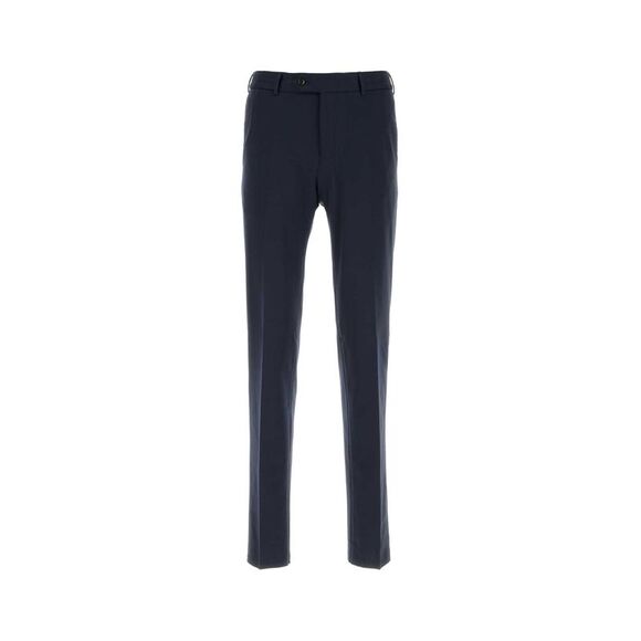 Pt Torino Men Navy Blue Stretch Cotton Blend Style Joggers